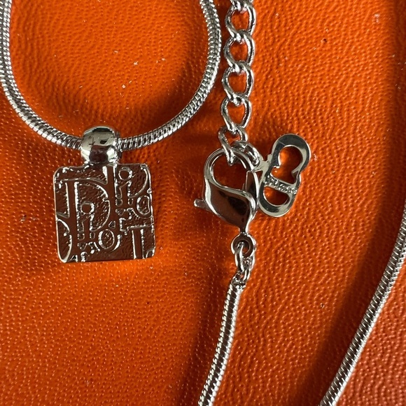 Dior Trotter Reversible Silver and crystal square Necklace - Picture 5 of 8